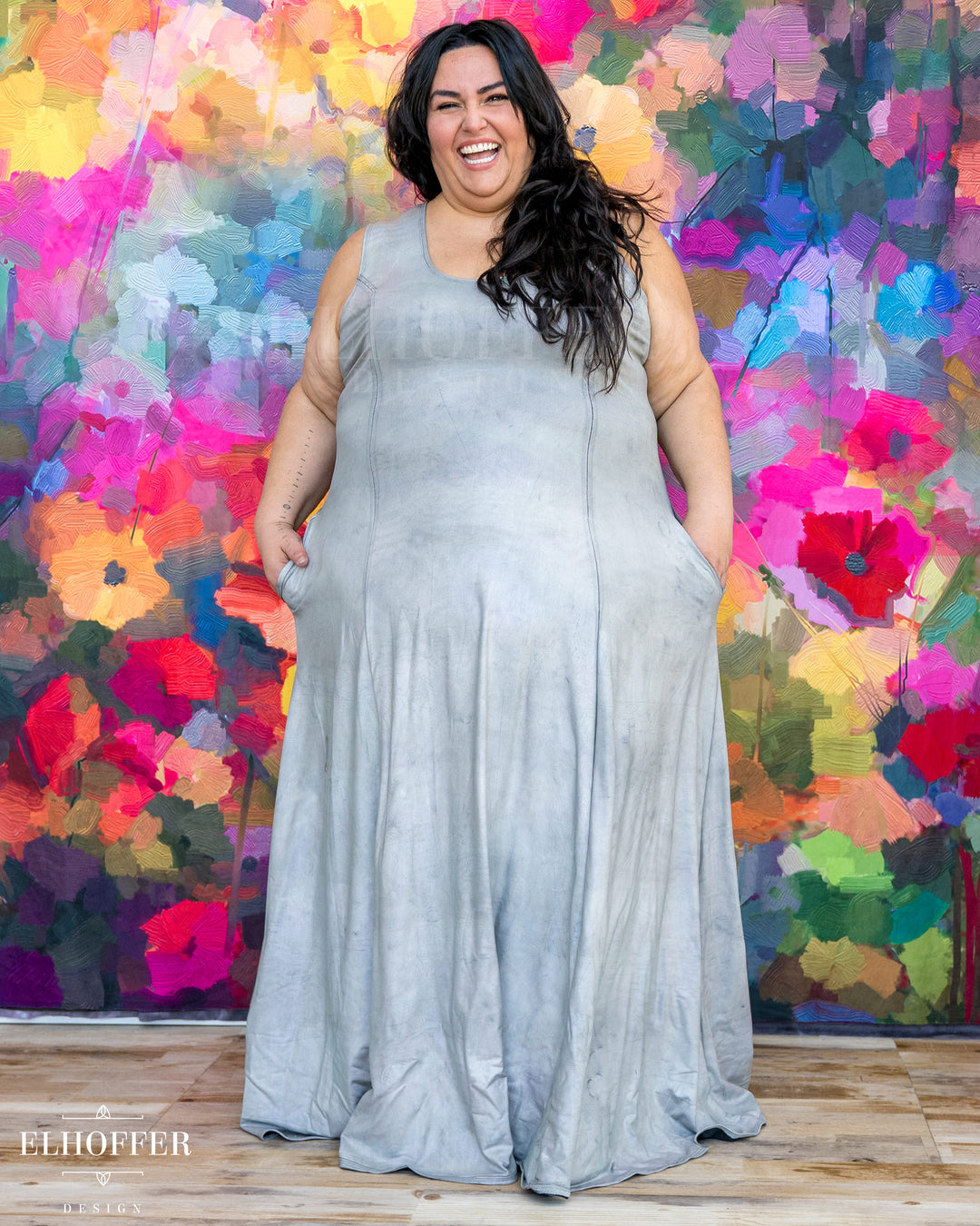 Essential Scorpio Maxi Dress - Distressed Liquid Holo - V Distressed - Final Sale