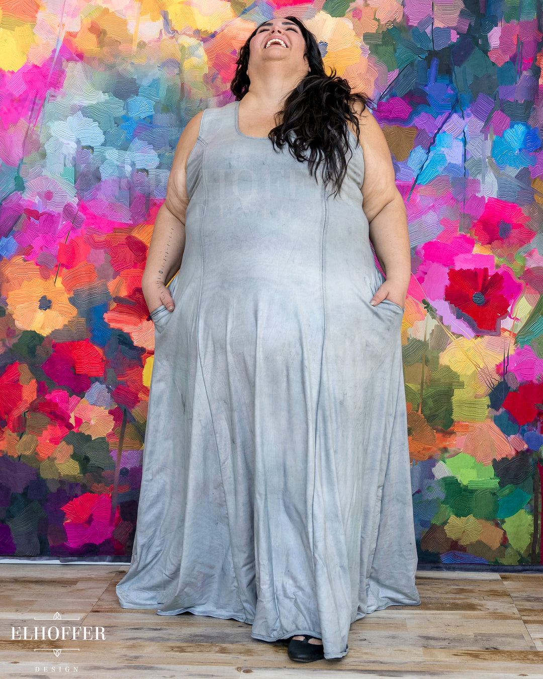 Essential Scorpio Maxi Dress - Distressed Liquid Holo - V Distressed - Final Sale