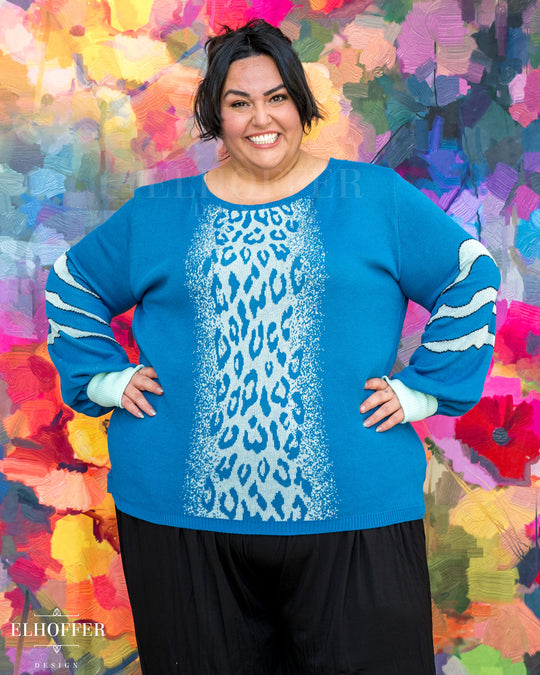Blue Tiger Oversize Sweater