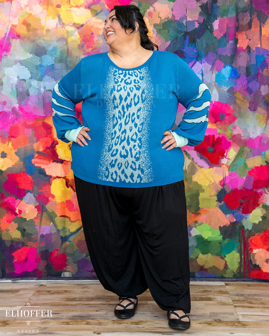 Blue Tiger Oversize Sweater