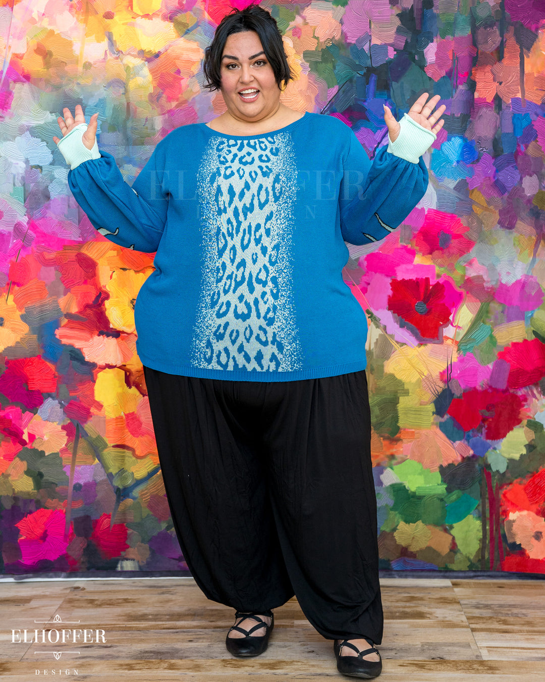 Blue Tiger Oversize Sweater