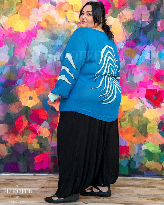 Blue Tiger Oversize Sweater