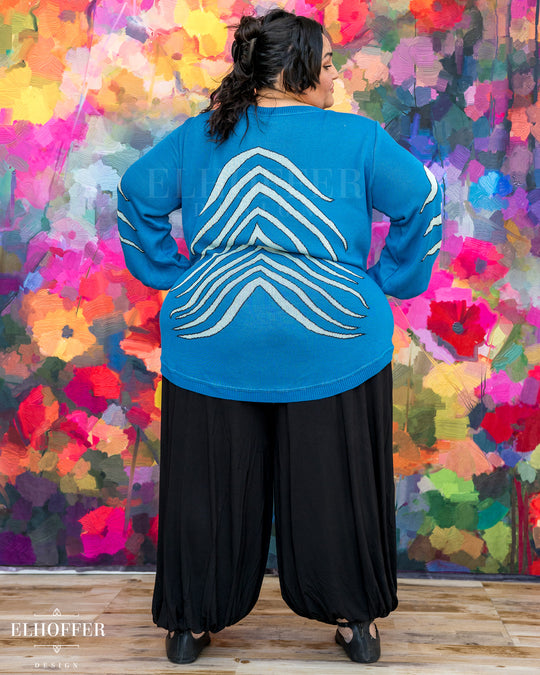 Blue Tiger Oversize Sweater