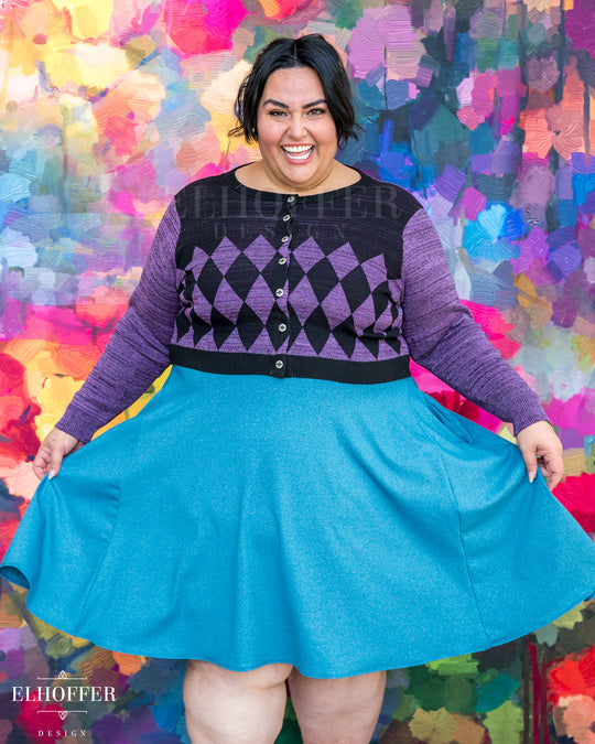 Essential Purple Diamonds Cardigan