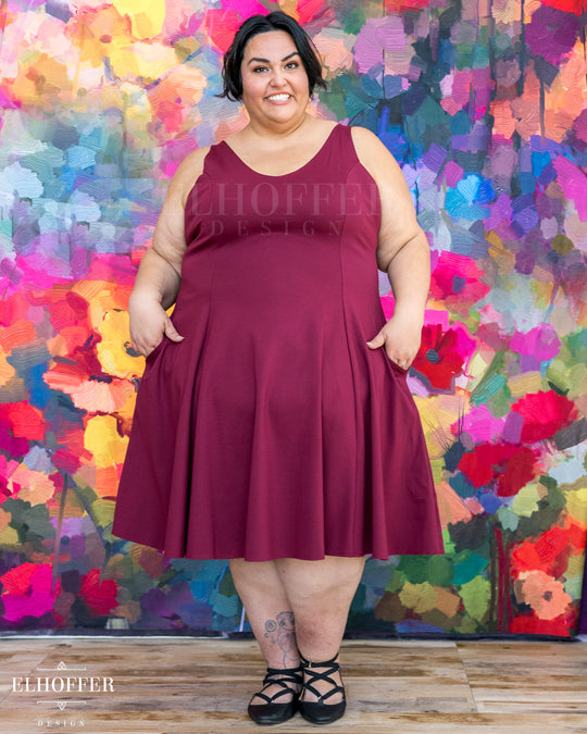Essential Virgo Dress - Wine Ponte