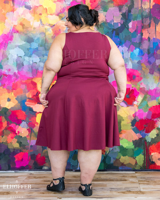 Essential Virgo Dress - Wine Ponte