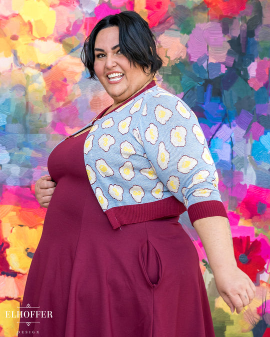 Bacon & Eggs Cropped Cardigan