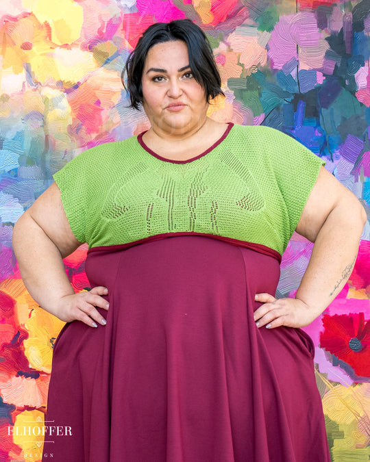 Handmade Boatneck Wrap Top - Galactic Hunter Knit