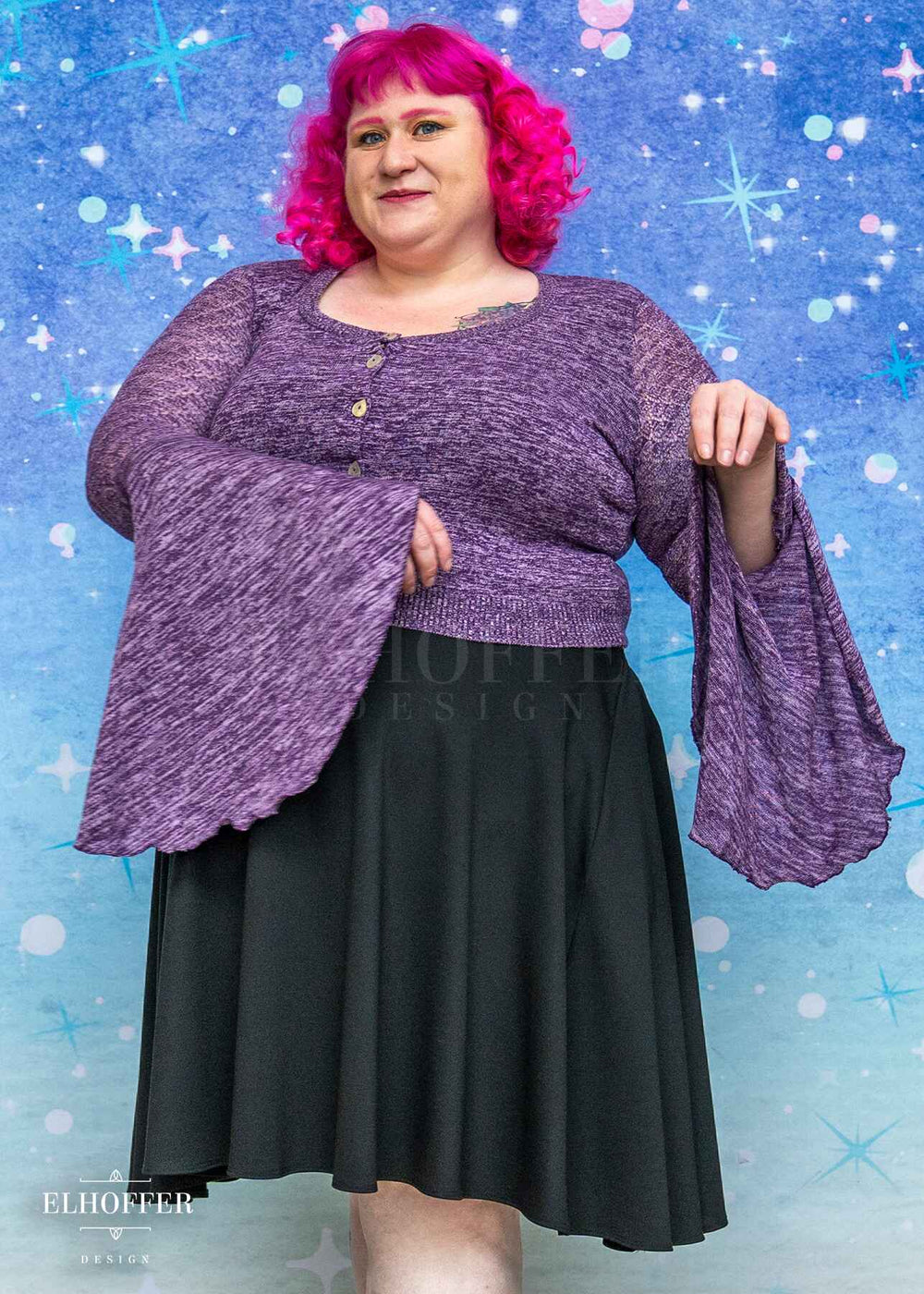 Elven Coronation Cardigan - Woodland Purple Cardigan