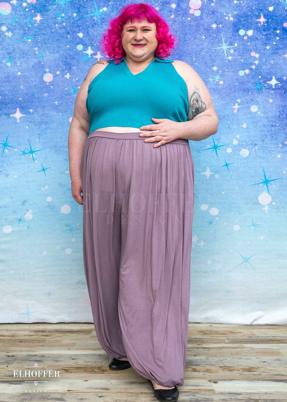 Essential Cozy Yasmin Pants - Dusty Mauve Bottoms