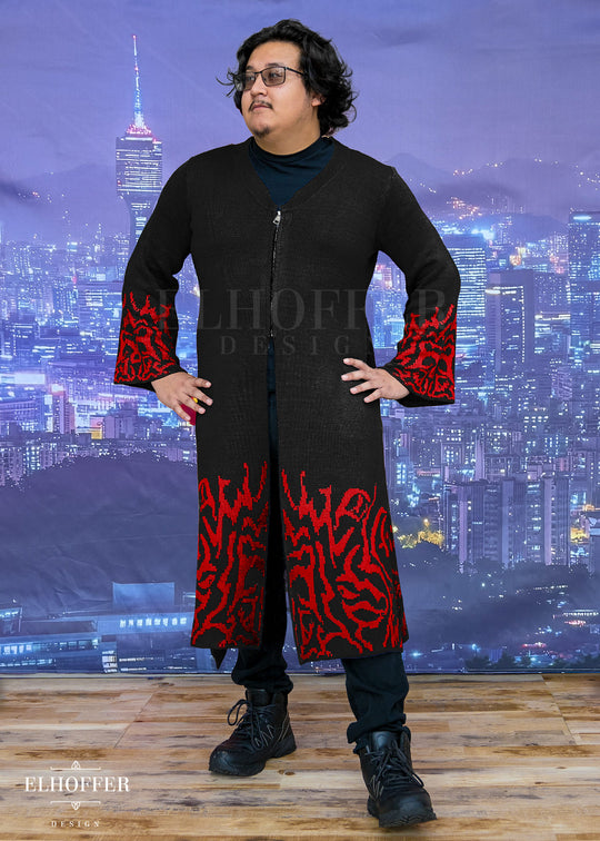 PREORDER - Demon Idol Unisex Sochangui Robe - Black & Red