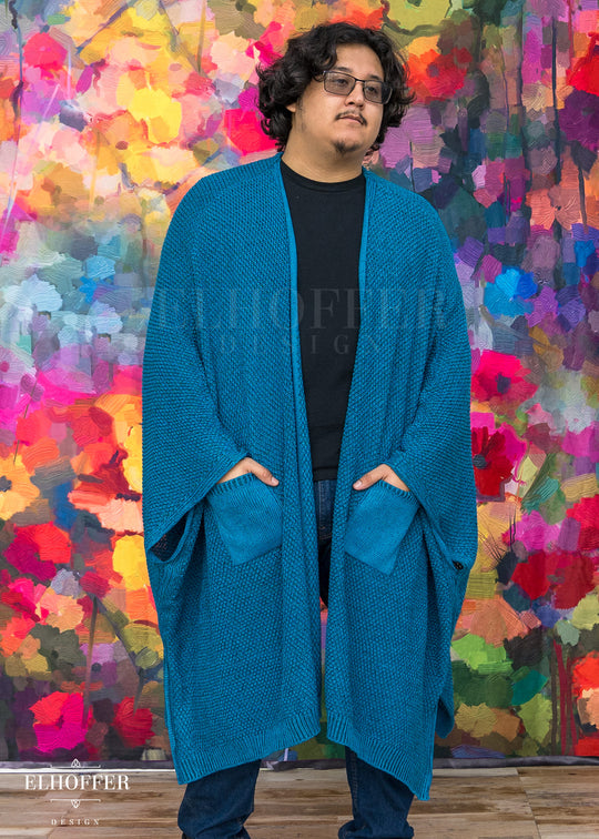 Fae of Night & Stars Knit Robe - Khaleesi Teal