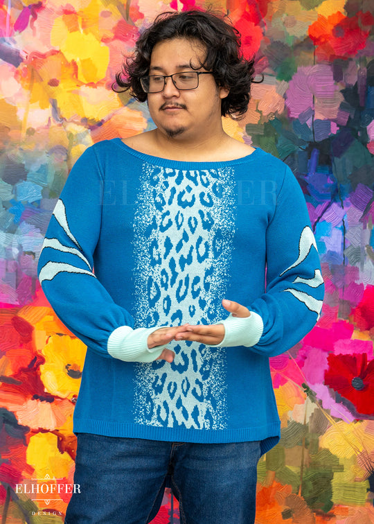 PREORDER - Blue Tiger Oversize Sweater