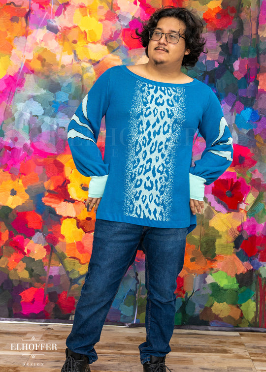 PREORDER - Blue Tiger Oversize Sweater