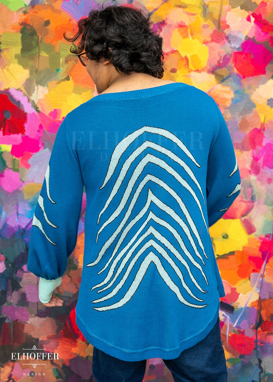 PREORDER - Blue Tiger Oversize Sweater