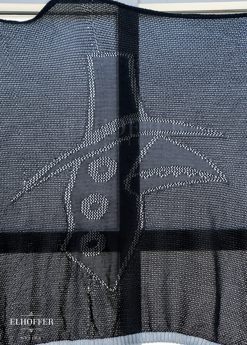 Remnant Raw Blanket - Sassie Magpie Dolman Knit Panel