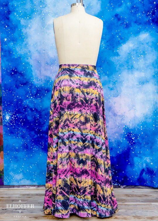 Essential Cindy Maxi Skirt - Rainbow Digital Galaxy