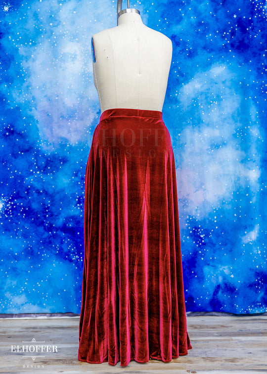 Essential Cindy Maxi Skirt - Crimson Velvet