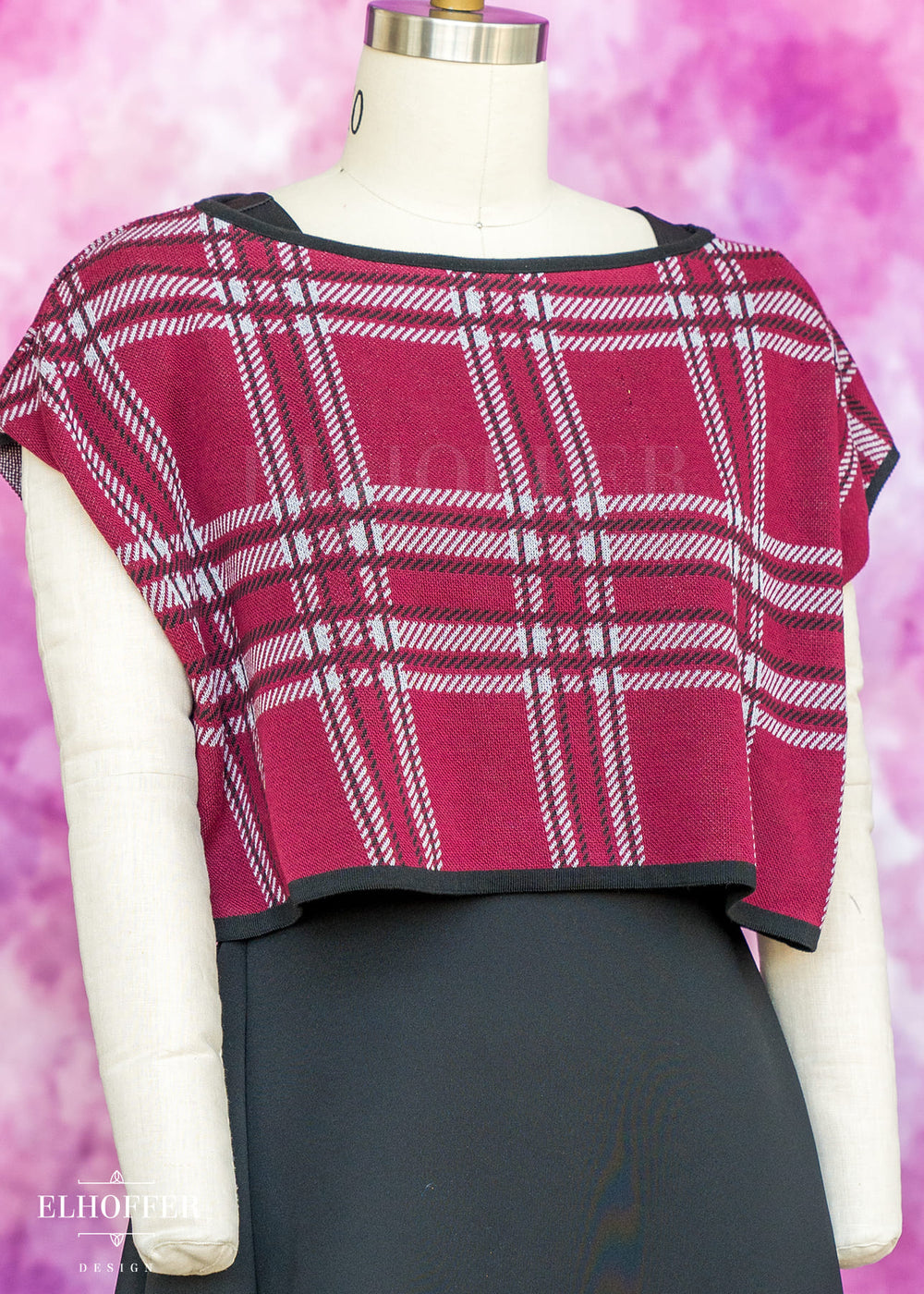 Essential Tartan Boatneck Crop
