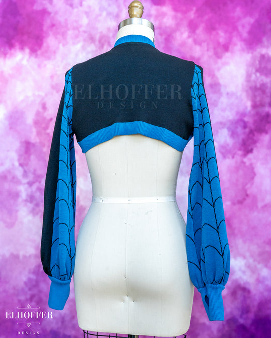 Spiderweb Capricorn Crew Crop - Fantastic Turquiose
