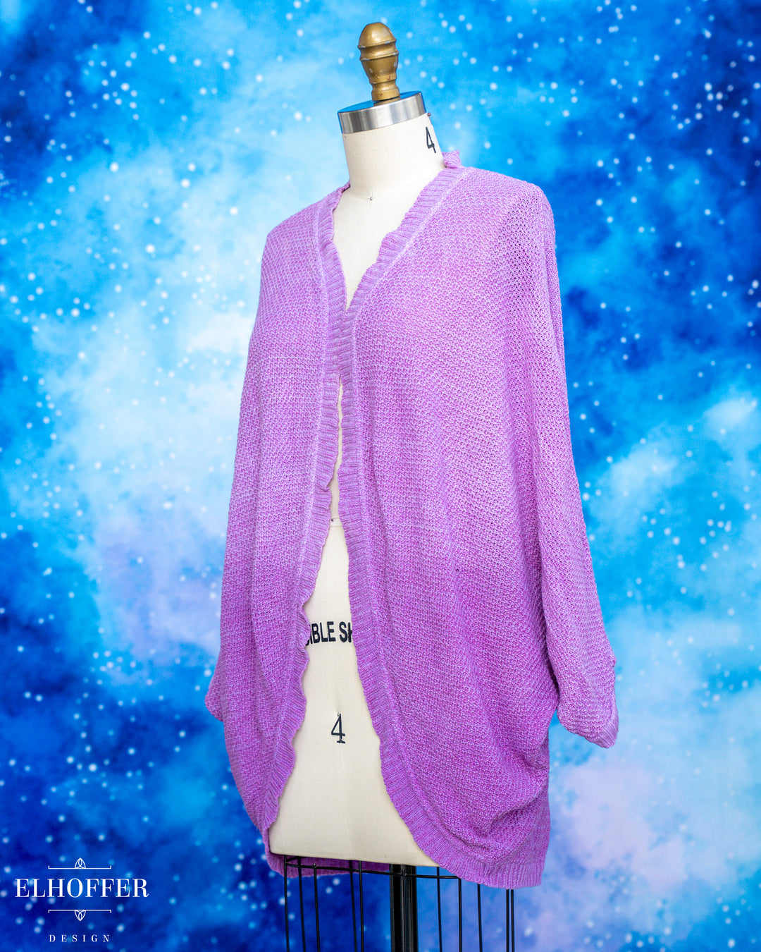 Hand Dyed - Essential Knit Dolman - Lavender to Violet - XL-3XL - Final Sale