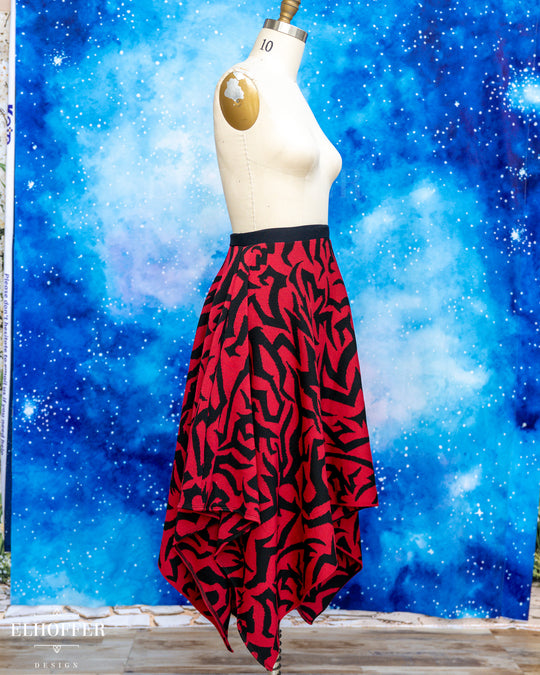 Demon Scars Knit Handkerchief Skirt