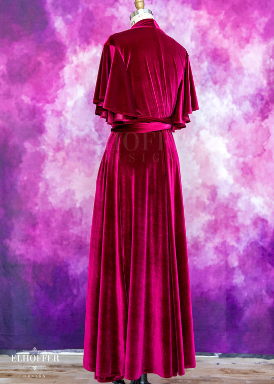 PREORDER - Essential Isabella Maxi Wrap Dress - Rhodonite Velvet