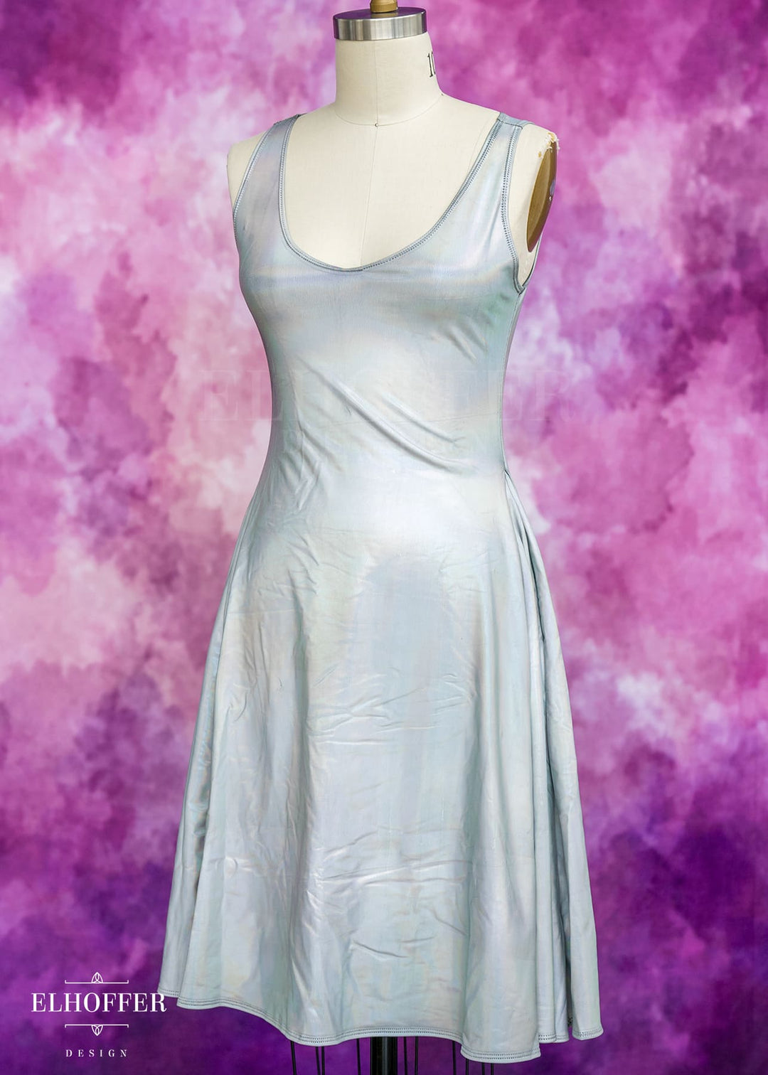 Essential Aquarius Knee Length Dress - Distressed Liquid Holo