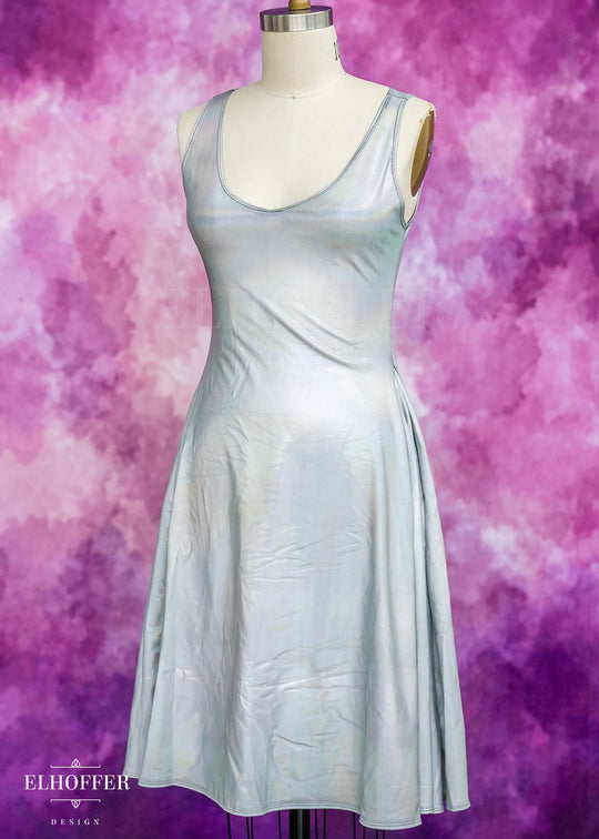 Essential Aquarius Knee Length Dress - Distressed Liquid Holo