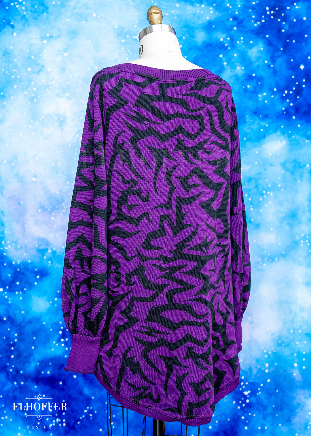 Demon Scars Oversize Sweater - Soul Stealing Purple