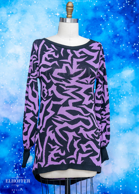 Demon Scars Oversize Sweater - Weightless Wisteria