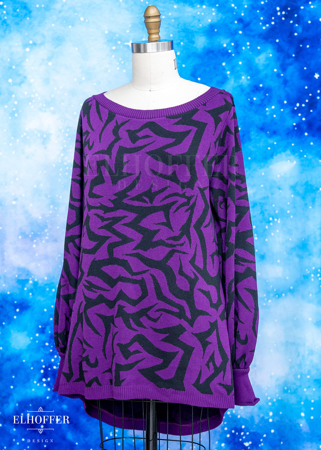 Demon Scars Oversize Sweater - Soul Stealing Purple