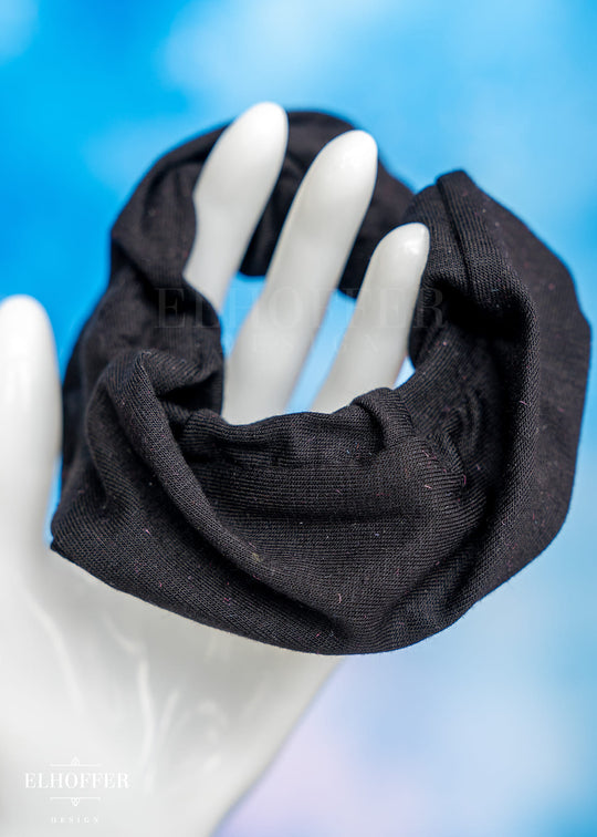 Black Rayon Scrunchie