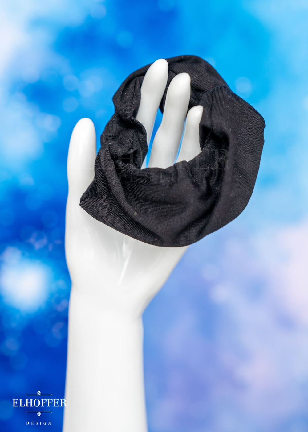 Black Rayon Scrunchie