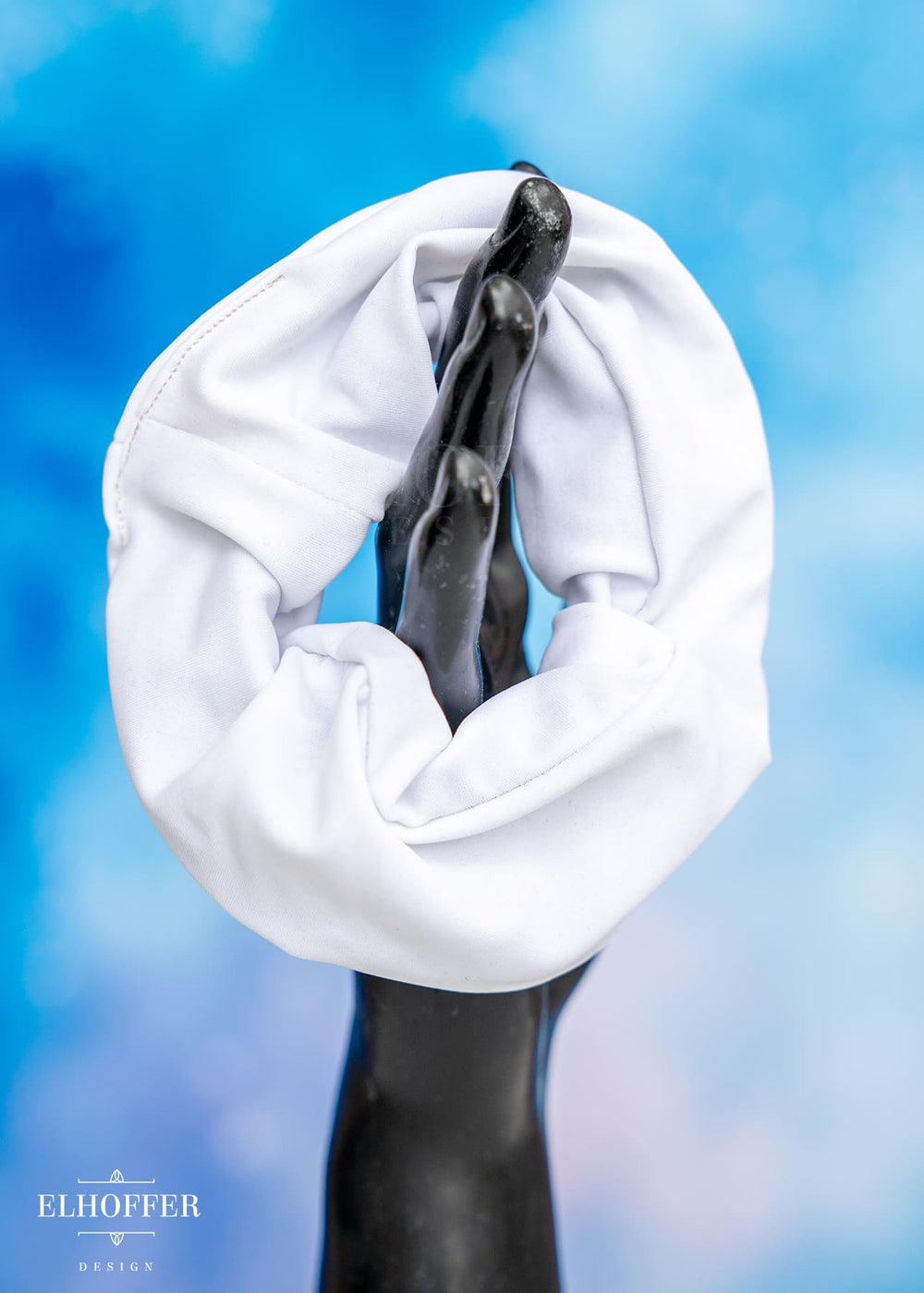 White Spandex Scrunchie