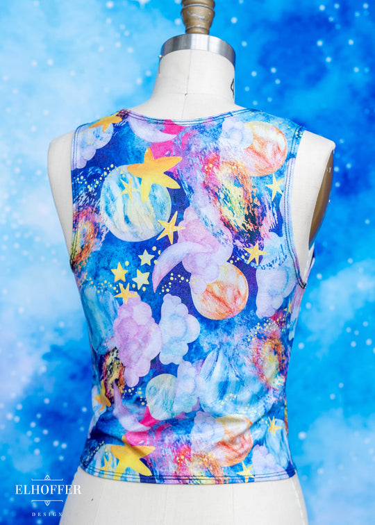 Handmade Buffy Crop Top - Shiny Frizzles Galaxy