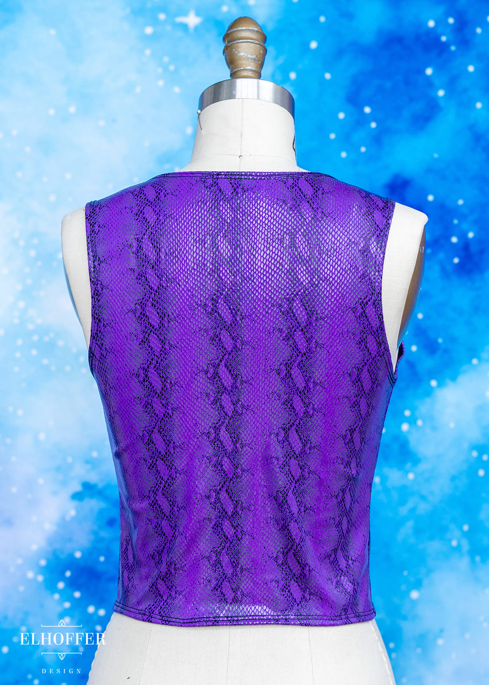 Handmade Buffy Crop Top - Croki Purple