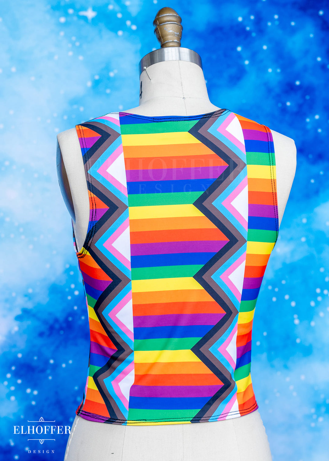 Handmade Buffy Crop Top - Pride Flag