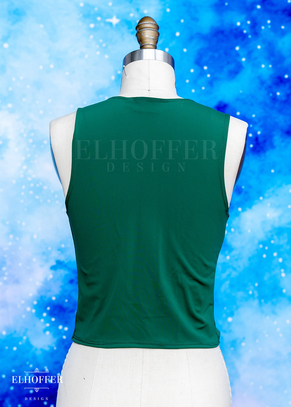 Handmade Buffy Crop Top - Forest Green