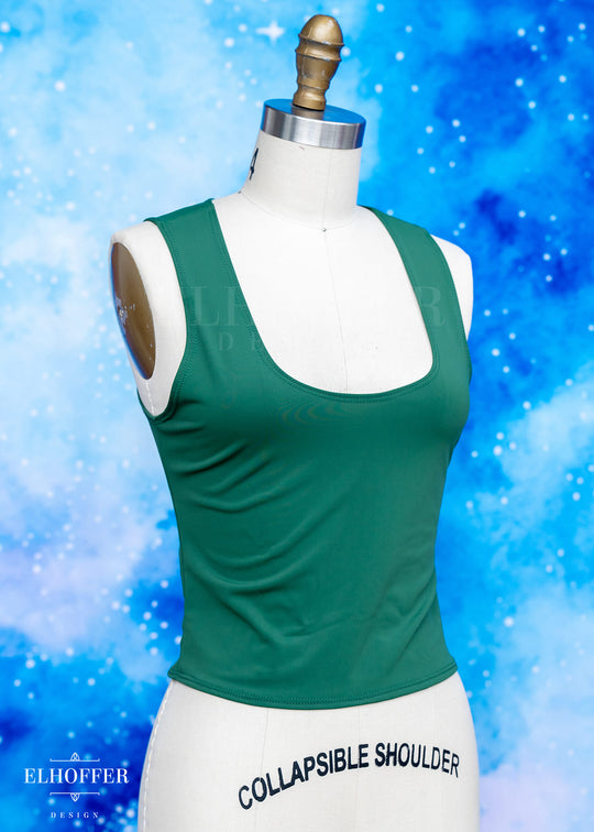 Handmade Buffy Crop Top - Forest Green