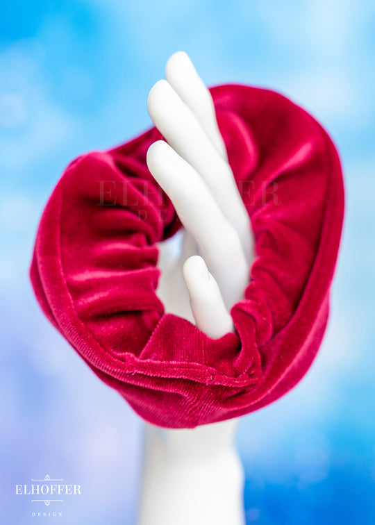 Crimson Velvet Scrunchie