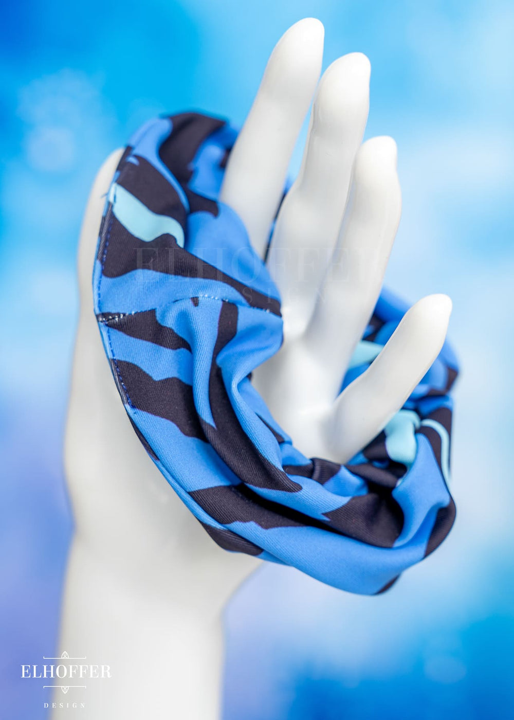 Baby Blue Tiger Scrunchie