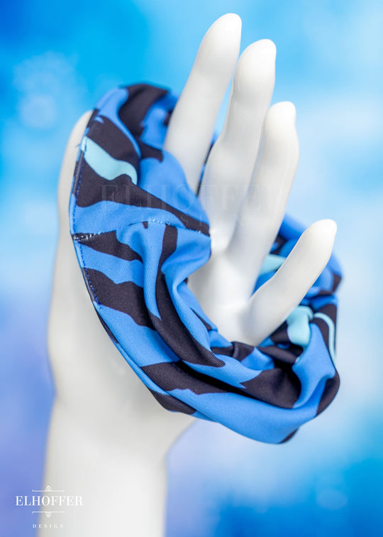 Baby Blue Tiger Scrunchie