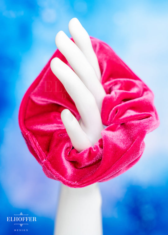 Fuchsia Velvet Scrunchie
