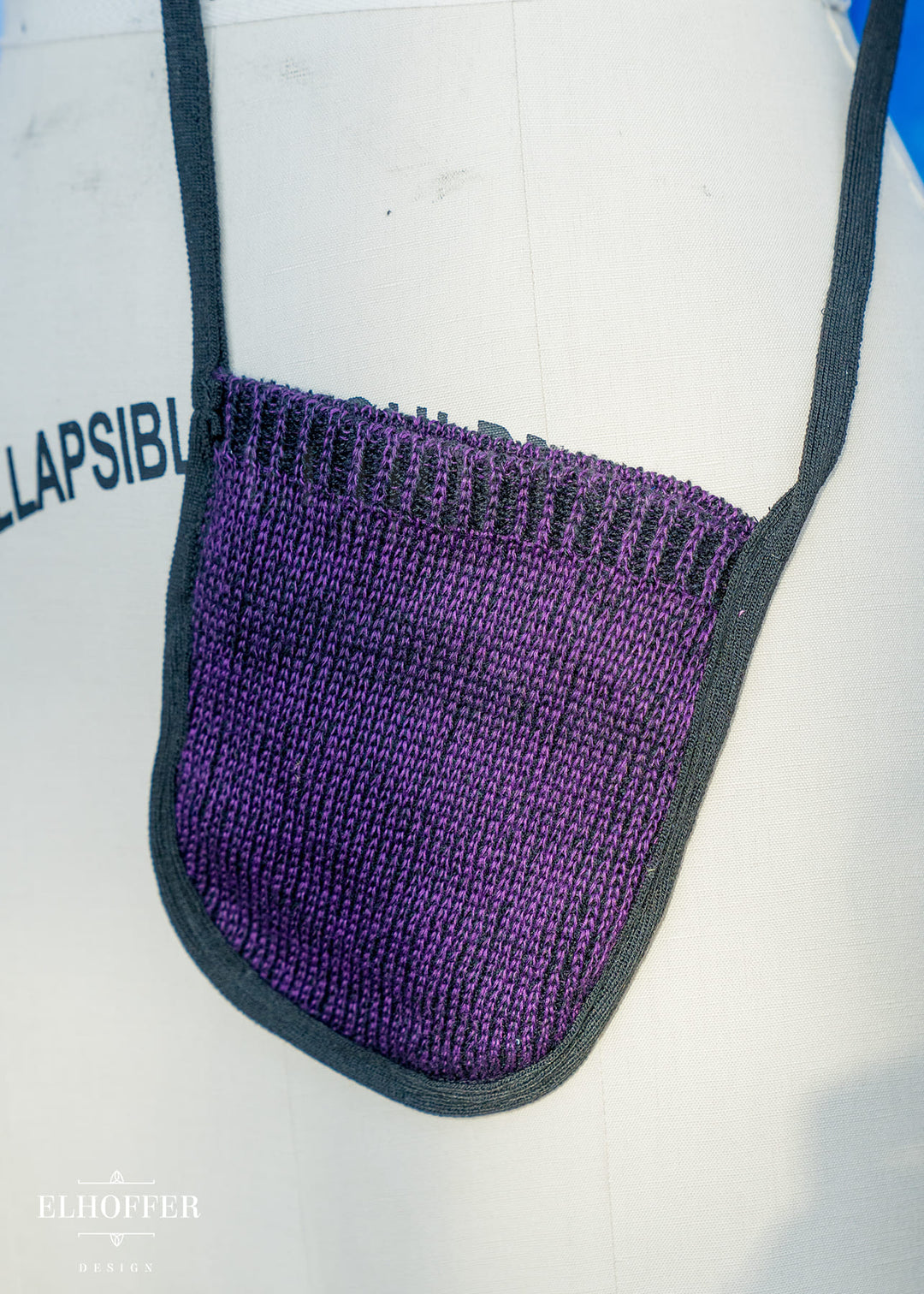 Knit Cross-Body Pouchette - Fae of Night & Stars Purple