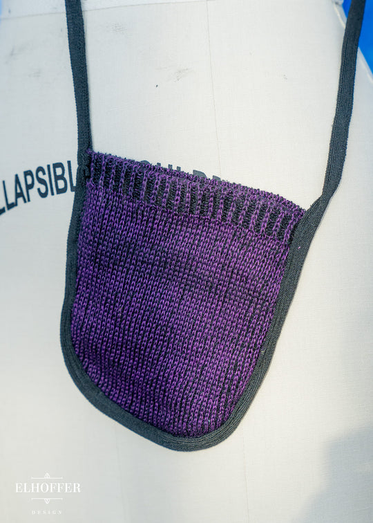 Knit Cross-Body Pouchette - Fae of Night & Stars Purple