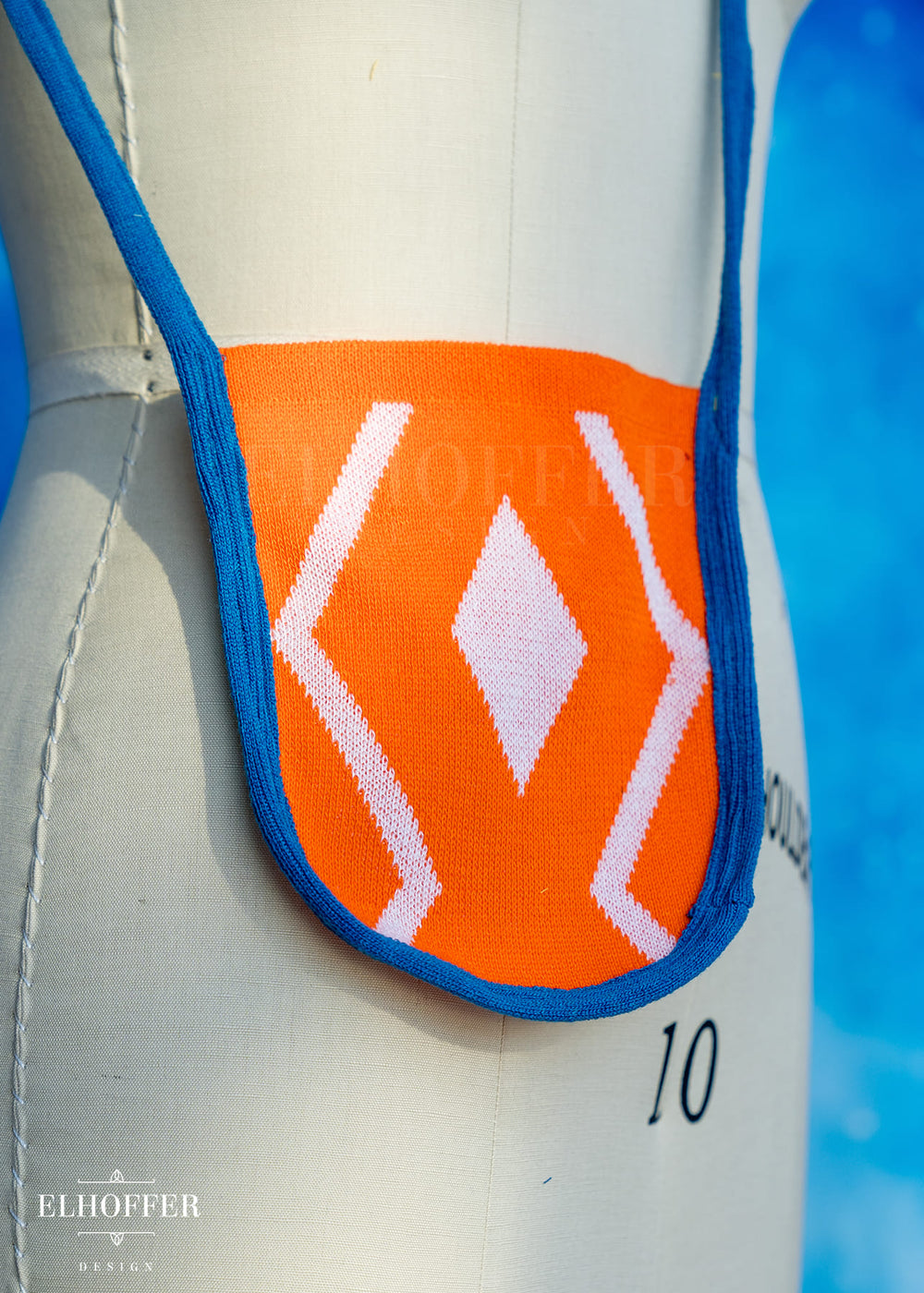 Knit Cross-Body Pouchette - Galactic Snips Orange