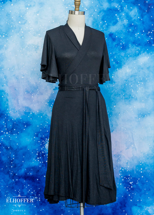 Essential Luisa Wrap Dress - Cozy Black