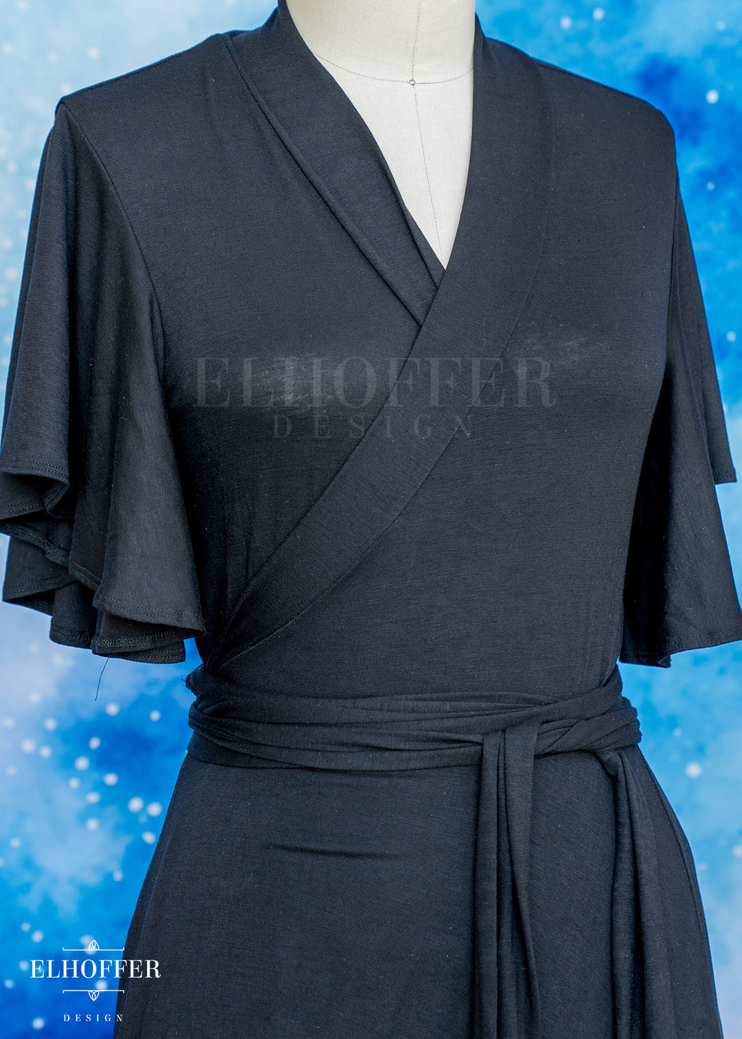 Essential Luisa Wrap Dress - Cozy Black