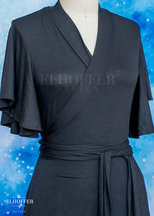 Essential Luisa Wrap Dress - Cozy Black